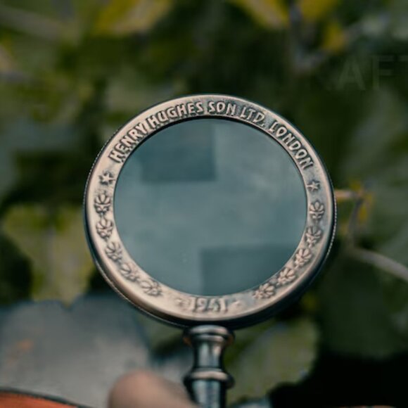 Henry Hughes London 1941 Magnifying Glass with Elegant Leather Case Timeless - Picture 5 of 6